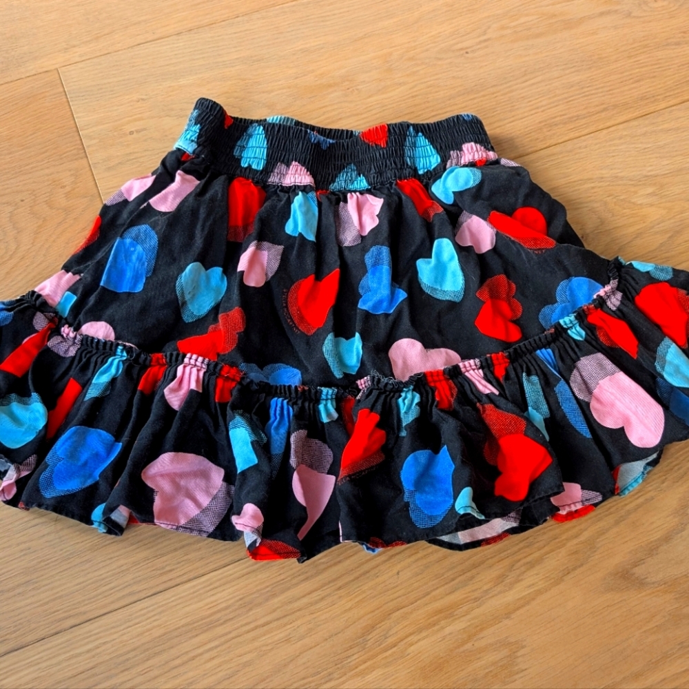 Stella McCartney Kids Colorful Heart Patterned Skirt